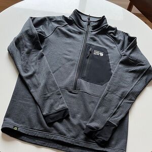 Mountain Hardware Men's Gray Knit Hald-zip